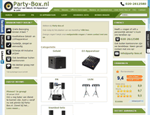 Tablet Screenshot of party-box.nl